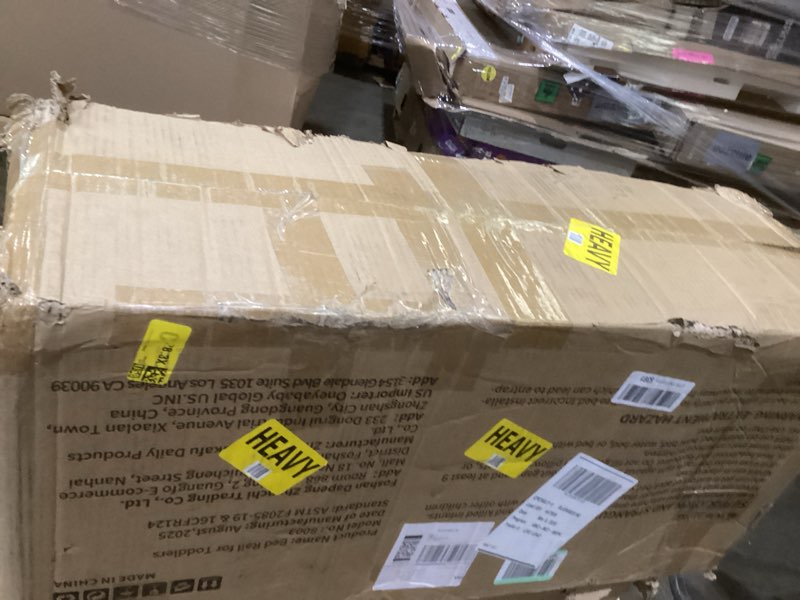 Condition photo showing As Is for Bed Rails for Toddlers 3 Pack, Thickened & Reinforced Baby Rail Guard with No-Nail Design, Height Adjustable Toddler Rails for Queen Bed, Kids Safety Bed Side Rails, White/Grey, 60x78.7x78.7in 3 Sides for Queen Size(No-Nail Required) White/Grey