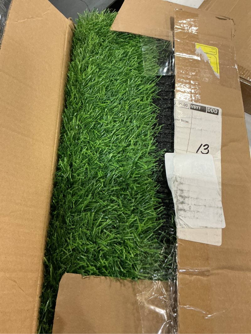 Condition photo showing Good Condition for Artificial Grass, Professional Dog Grass Mat, Potty Training Rug and Replacement Turf Outdoor Rug Patio Lawn Decoration, Easy to Clean with Drainage Holes(47.3x31.5 inches) 47.3 x31.5 inch