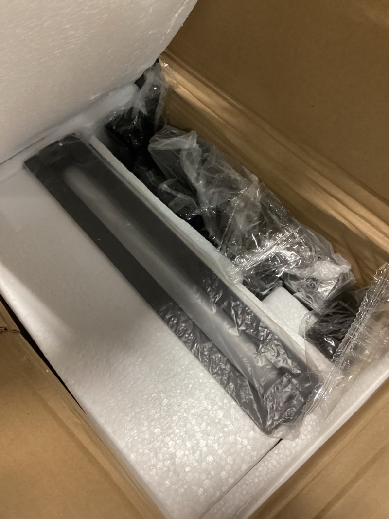 Condition photo showing Good Condition for GYIIYUO LED TV Stand with Mount and Power Outlet & Fabric Drawers for 32-85 Inches TV - Entertainment Center and Corner Tv Stand for Living Room, Bedroom- 47" Rustic Brown (Max VESA 600mm × 400mm Rustic Brown 47 in