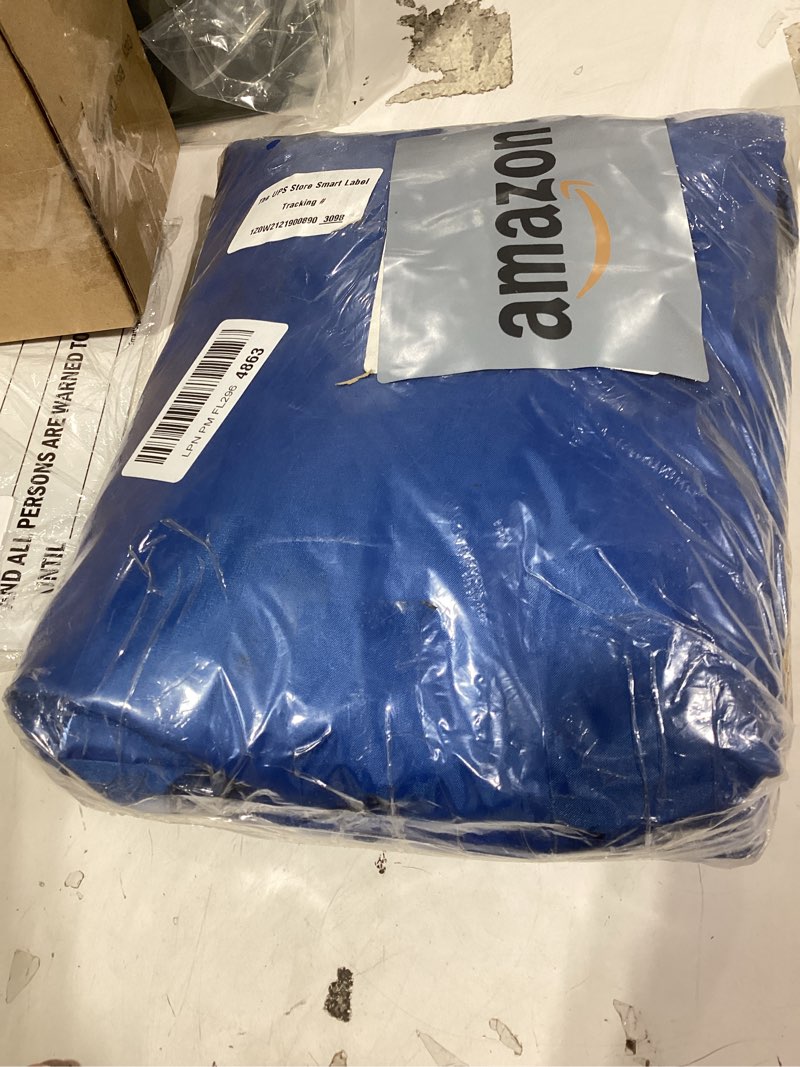 Condition photo showing New/Like New for joramoy 10×10 canopy replacement top only, waterproof pop up canopy tent top cover with ropes, instant canopy top sunshade sliver coated for outdoor garden patio camping (blue) silver-coated blue 118"×118" top only(301×301cm?