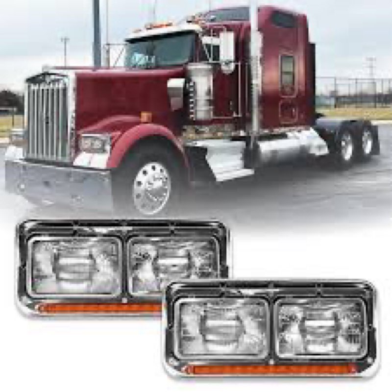 sterlix led drl headlights for kenworth t400 t600 t800 w900 k100 c500 peterbilt 378 379 front headli