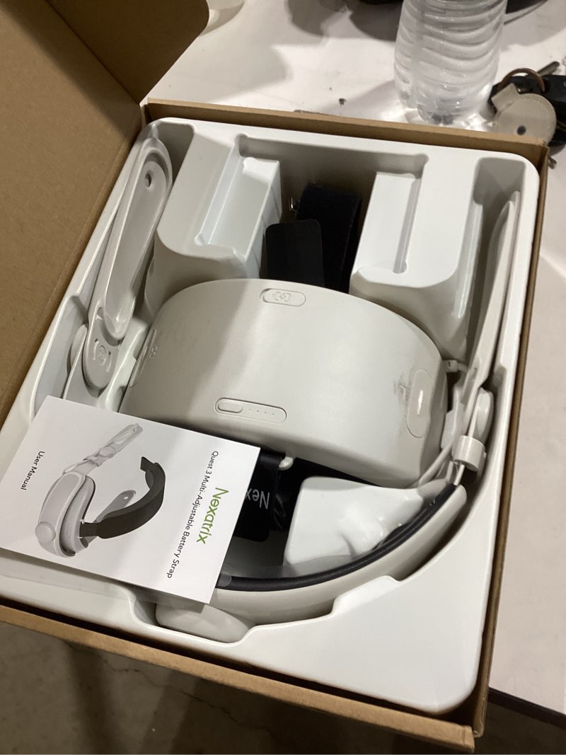 Condition photo showing As Is for head strap with battery for meta quest 3s/3, rechargeable battery pack headstrap for oculus 3/3s, nexatrix detachable elite strap for vr headset (6,000mah battery)