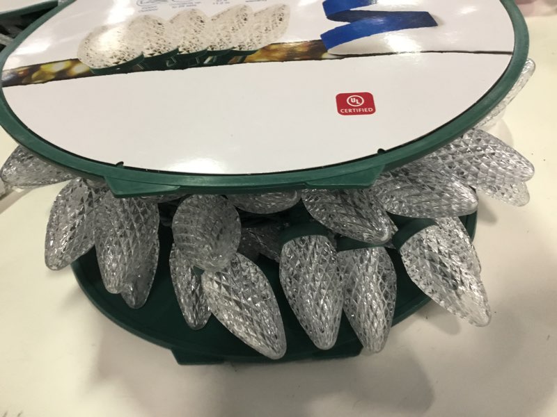 Condition photo showing Good Condition for celebrations blue led c9 warm white 75 ct string christmas lights 49 ft.
