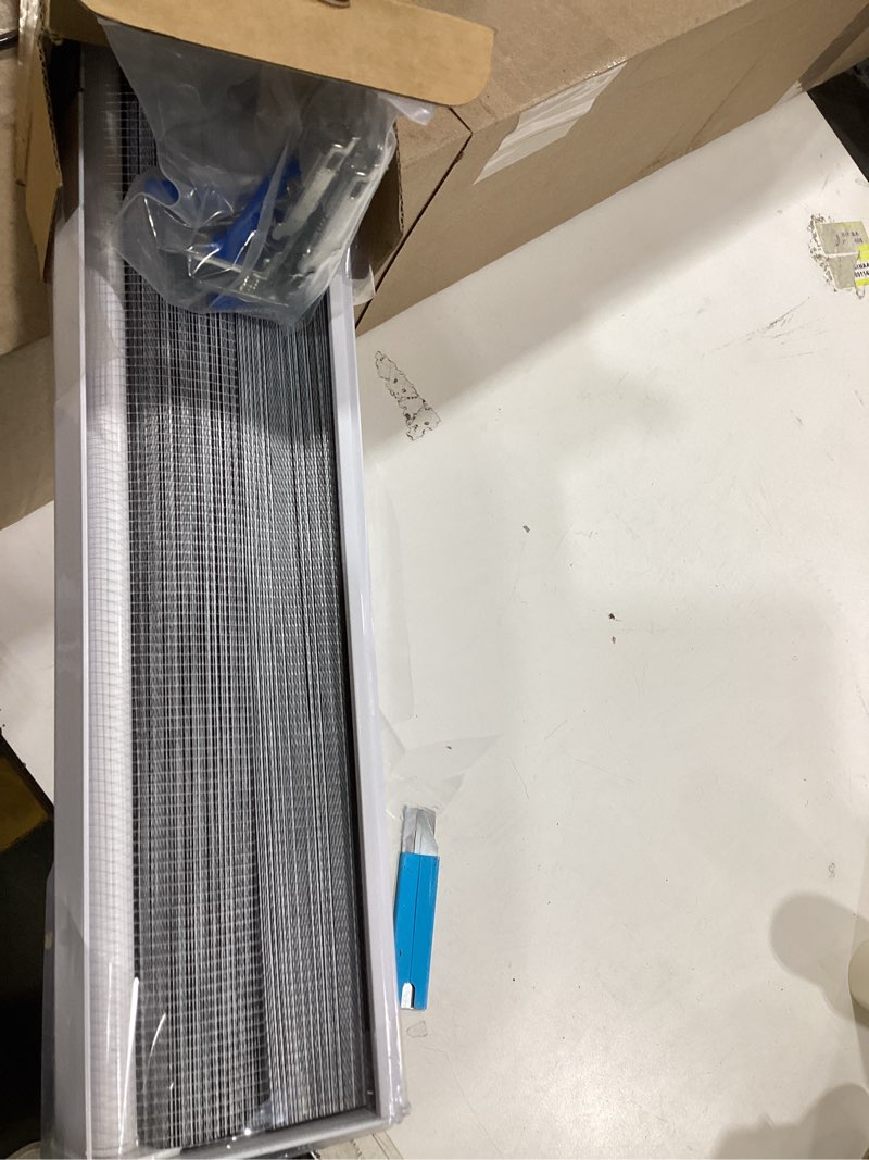 Condition photo showing Good Condition for Cordless Zebra Blinds for Indoor Windows Free-Stop Zebra Shades Dual Layer Light Filtering Sheer Shades Roller Window Blinds for Home (26" W X 72" H, Grey) 26"W x 72"H Cordless Grey