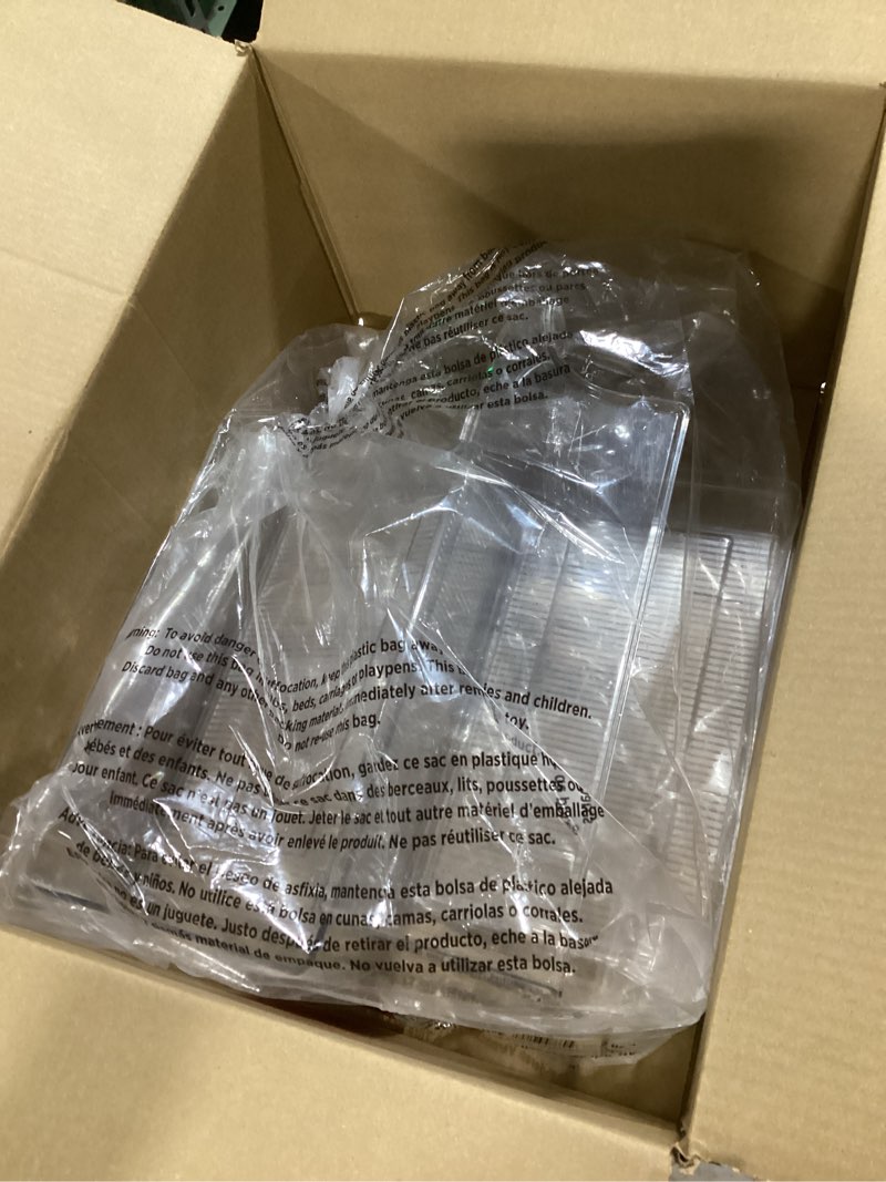 Condition photo showing Good Condition for mDesign Plastic Stackable Kitchen Organizer - Storage Bin with Handles for Refrigerator, Freezer, Cabinet, and Pantry Shelves Organization - Food Container - 2 Pack - Clear 16 x 6 x 5