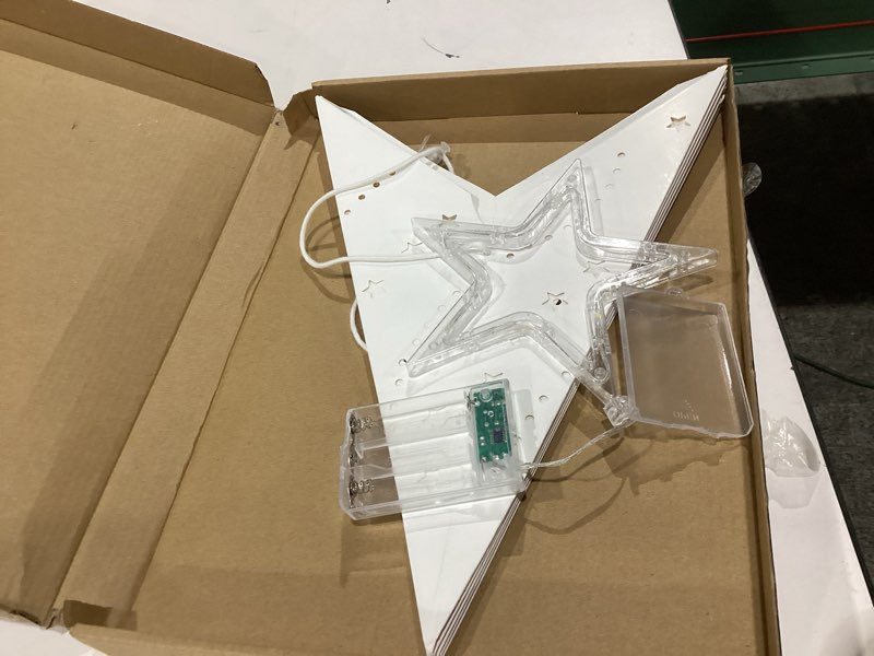 2 Pack 27 Inch Paper Star Lantern, 8 Modes 9-Pointed Star Diwali Hanging Lights, Christmas Decoratio