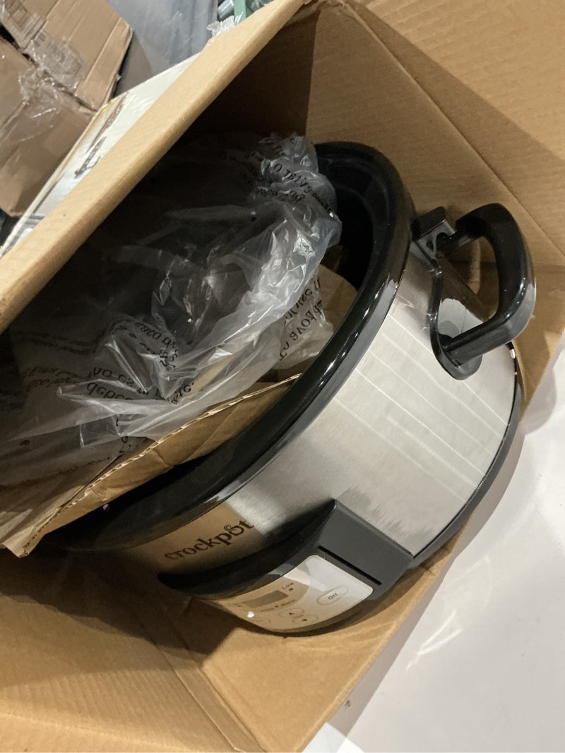 Condition photo showing Good Condition for crock-pot 6 quart cook & carry programmable slow cooker with digital timer stainless steel (cpscvc60ll-s) pack of 1 digital display
