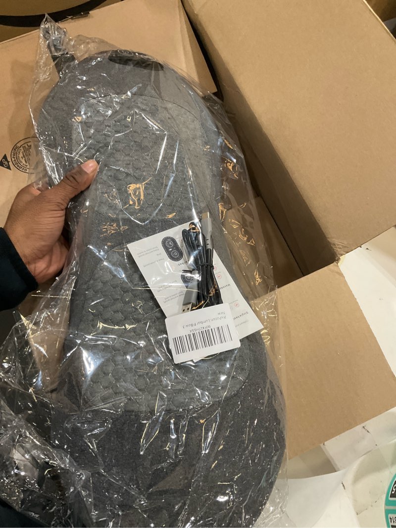 Condition photo showing New/Like New for 3 in 1 Lumbar Massager for Lower Back Pain & Sciatica Massager, Smooth Comfort with Triple Function Fusion, Heated Lumbar Support Pillow, Back Massager Pillow, Spine Relief Chair Lumbar Massage Pillow