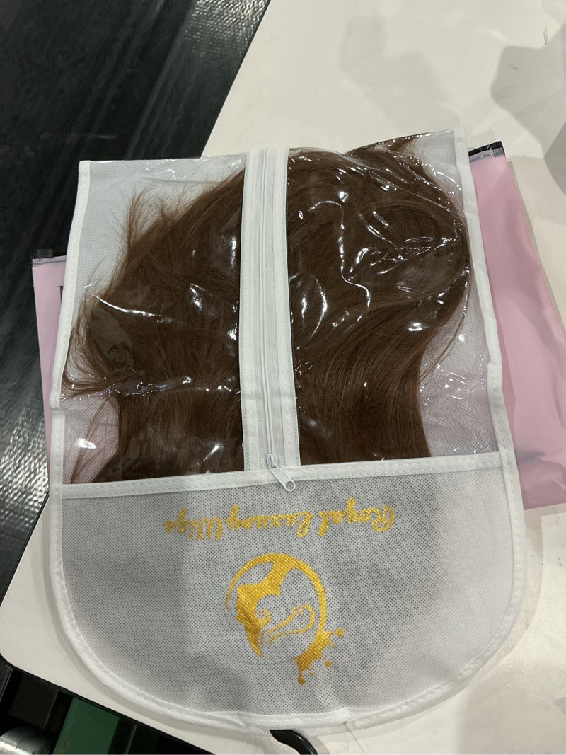 Condition photo showing Good Condition for short brown bob human hair wigs with bangs straight natural look for women glueless lightweight shoulder length (dark brown,16 inch) dark brown 16 inch