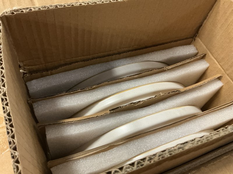 Condition photo showing Good Condition for AmorArc Stoneware Dinnerware Sets for 8,Reactive Ceramic Plates and Bowls Set,Highly Chip and Crack Resistant | Dishwasher & Microwave Safe | Round Dishes Set Service for 8 (24pc) Speckled Matte White Service for 8 ( 24 pcs)