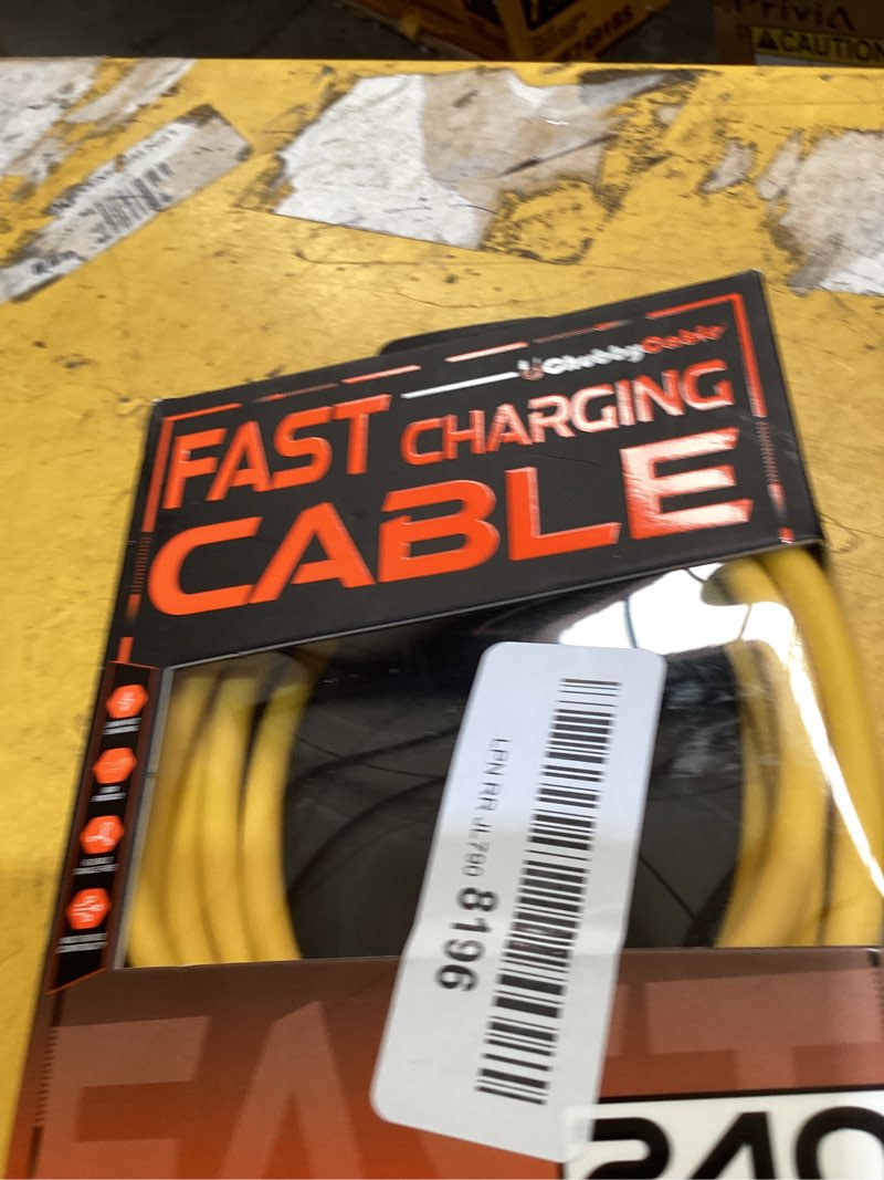 Condition photo showing Good Condition for chubbycable chubby 2.0 usb c 240w fast charging cable silicone soft durable usb c cable extra thick charger cord compatible with iphone 17-15 series ipad, yellow+yellow, type-c to type-c, 9.8ft 9.8ft (3m) type c-type c yellow+yellow
