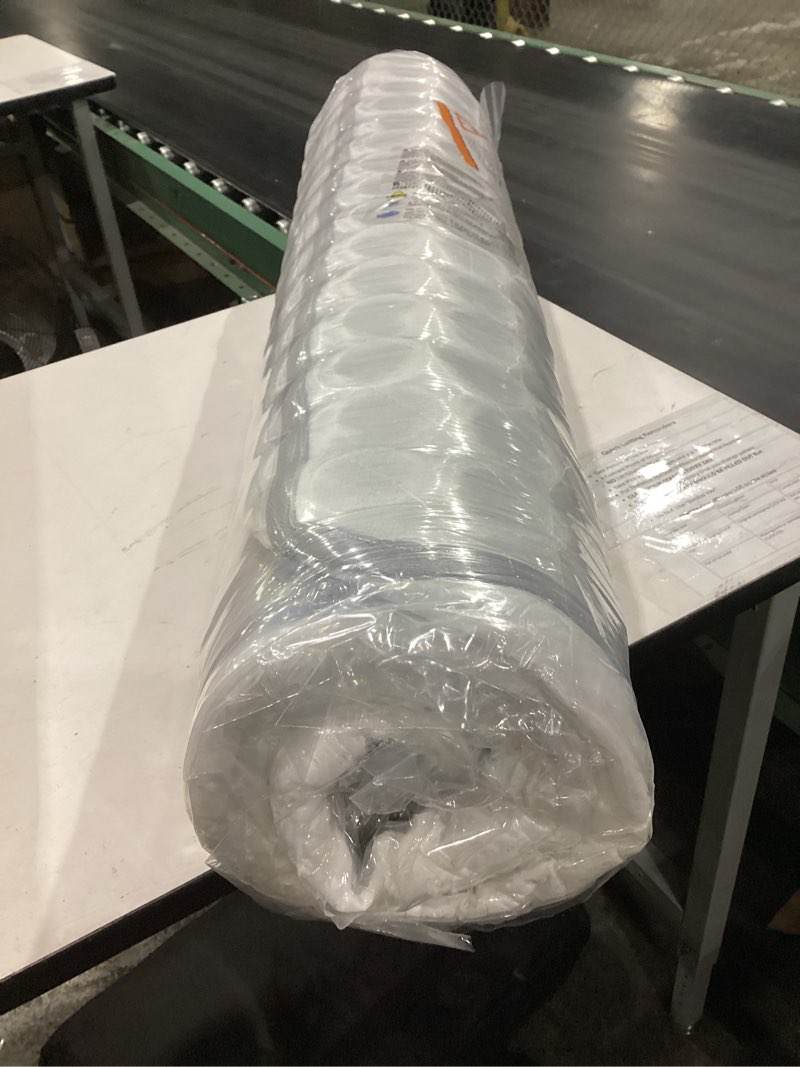 Condition photo showing New/Like New for twin mattress, 10 inch hybrid twin mattress in a box, gel memory foam with individual isolation pocket springs, medium firm, motion isolation & pressure relief, certipur-us certified 10 inches twin
