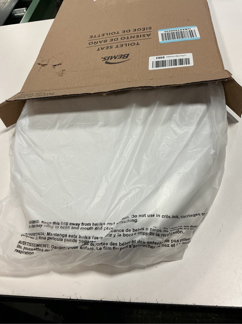 Condition photo showing New/Like New for Bemis 1500EC 390 Lift-Off Wood Elongated Toilet Seat, Cotton White (Pack of 1)