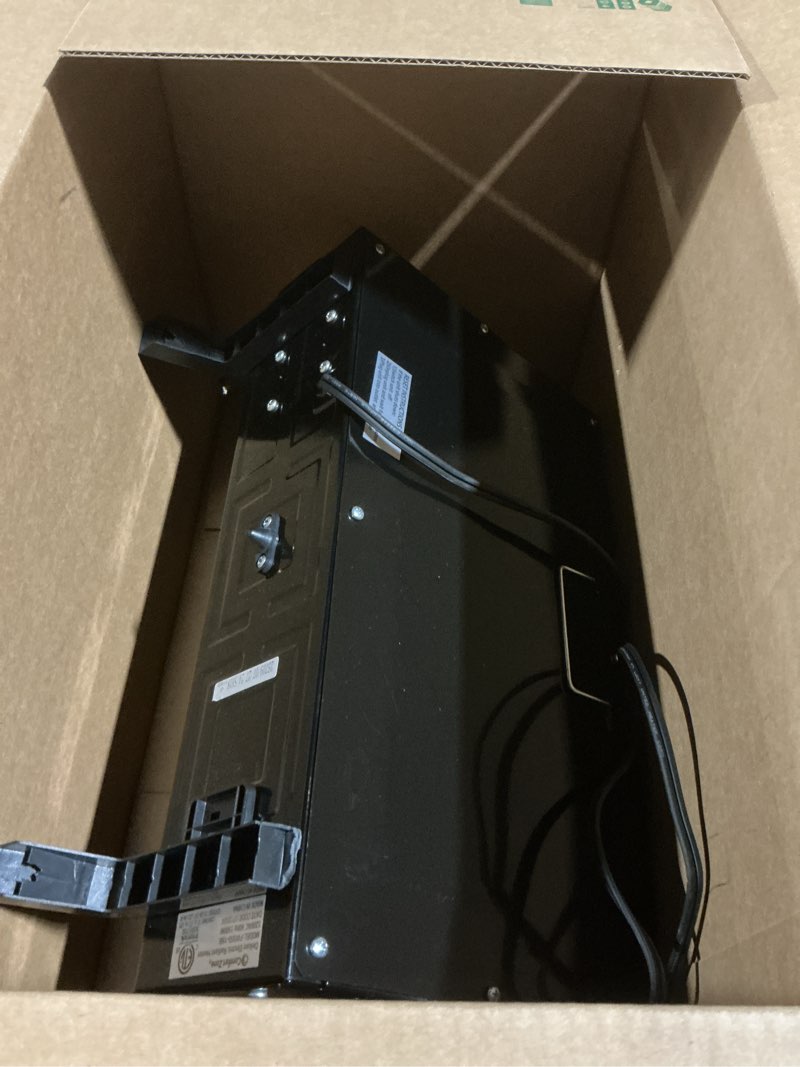 Condition photo showing As Is for Comfort Zone 1500W Portable Radiant Space Heater, Adjustable Thermostat, Dual Heat Settings, All-Metal Construction, Tip-Over & Overheat Protection, Ideal for Garage & Workshop