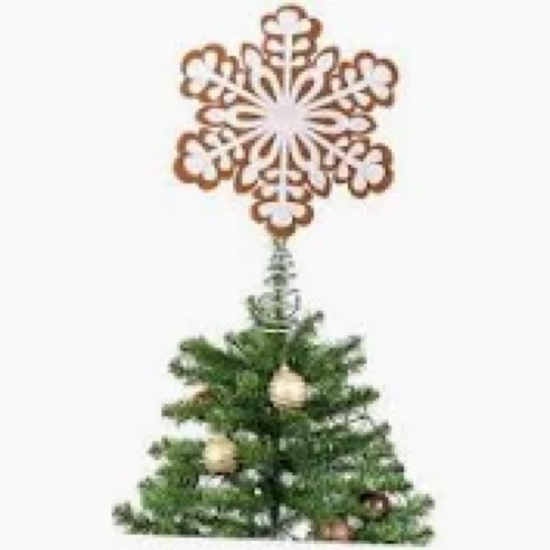 Bunny Chorus Christmas Decorations: Large Gingerbread Snowflake Star Christmas Tree Topper, Cute Fro
