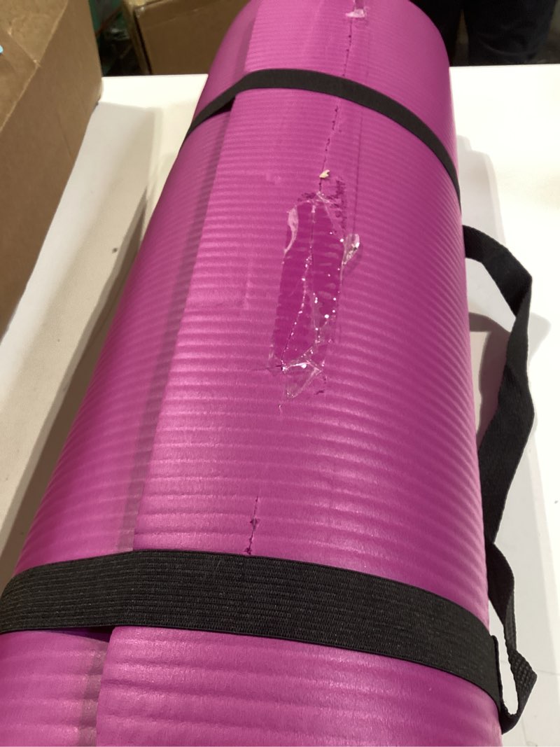 Condition photo showing As Is for similar to amazon basics extra thick exercise yoga mat with carrying strap black 1/2 inch
