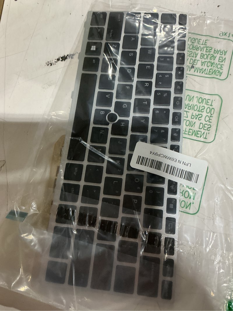 Condition photo showing As Is for laptop replacement us layout with pointer and backlit keyboard for hp elitebook 730 g5 735 g5 830 g5 836 g5 735 g6 830 g6 836 g6 p/n: l13697-001 6037b0135401