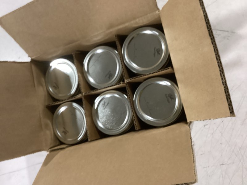 Condition photo showing Good Condition for ball wide mouth quilted crystal jelly jars with lids and bands, used for canning, pickling, juice, jam, jelly, quarter pint size (4 ounce (pack of 6))