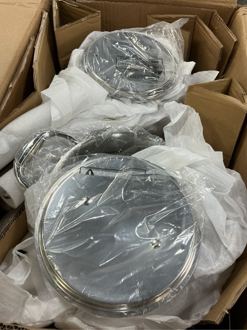 Condition photo showing Good Condition for EWFEN Pots and Pans Set, 3 Ply 11 Piece Stainless Steel Cookware Set, Oven Dishwasher Safe | Induction Compatible Frying Pans, Saucepans, Saute Pan & Stock Pot, PFOA Free Kitchen Skillet