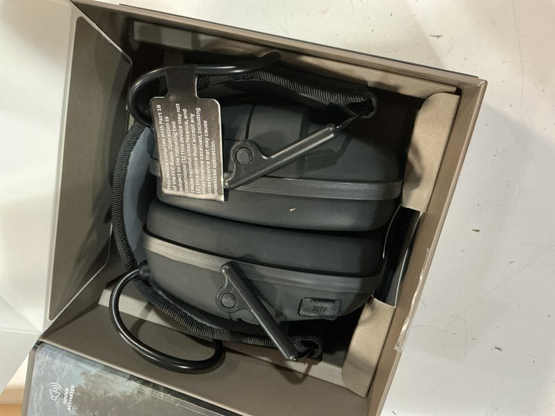 Condition photo showing As Is for swiss tech basic electronic hearing protection earmuffs tonen se