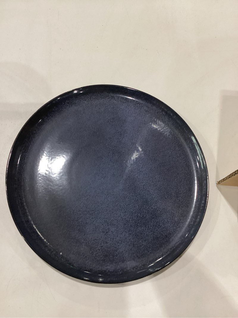 Condition photo showing New/Like New for VIDA 12-Piece Porcelain Dinnerware Plate Set for 4 | Includes 4 Dinner Plates, 4 Dessert Plates, 4 Bowls | Modern Grey Ceramic Tableware, Stoneware Look, Microwave & Dishwasher Safe Dishes Gray