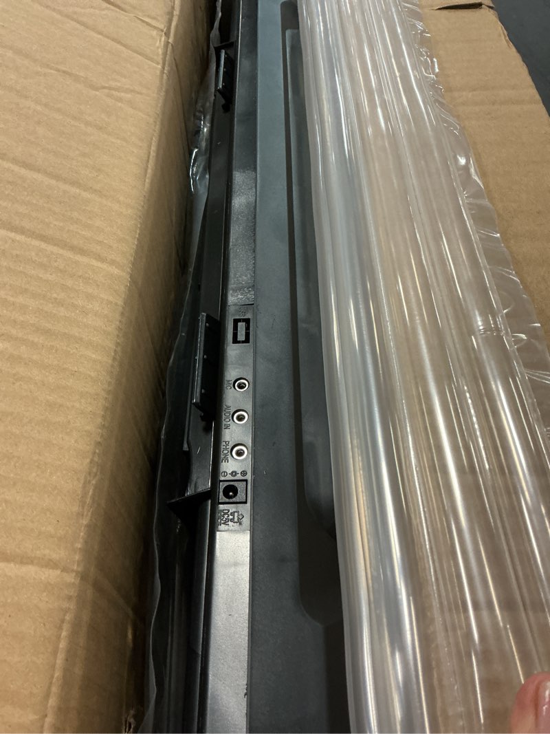 Condition photo showing Good Condition for hricane piano keyboard, 61 keys beginner electronic keyboard portable digital music keyboard, early education music instrument with microphone & music sheet stand black