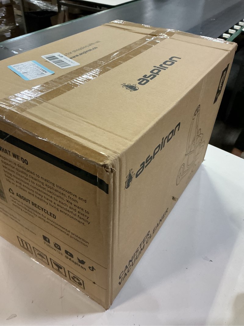 Condition photo showing New/Like New for Aspiron Canister Vacuum, Upgraded 1600W Bagless Canister Vacuum Cleaner, Auto Cord Rewind, H13 HEPA Filter, 4Qt Large Capacity, 5 Tools for Hard Floors, Carpet, Pet, Upholstery, Tiles, Apricot