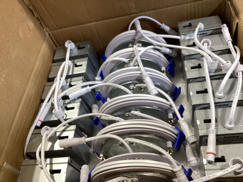 Condition photo showing Good Condition for ensenior 12 pack 4 inch led recessed ceiling light, dimmable, 6000k clear white, 750lm 9w 120v, high