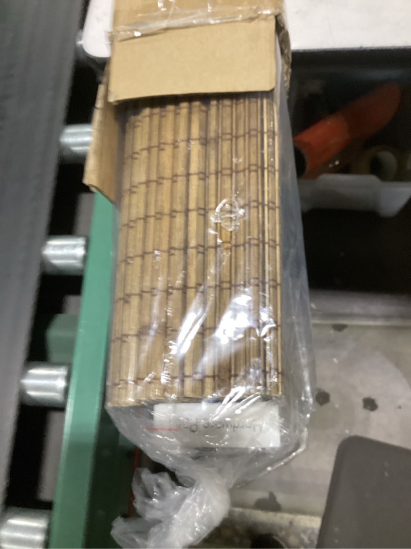 Condition photo showing Good Condition for Cordless Bamboo Roman Shades for Windows, Blinds Size (29" W ×64" H) Colour (Highfield Teak) Highfield Teak 29" W × 64" H