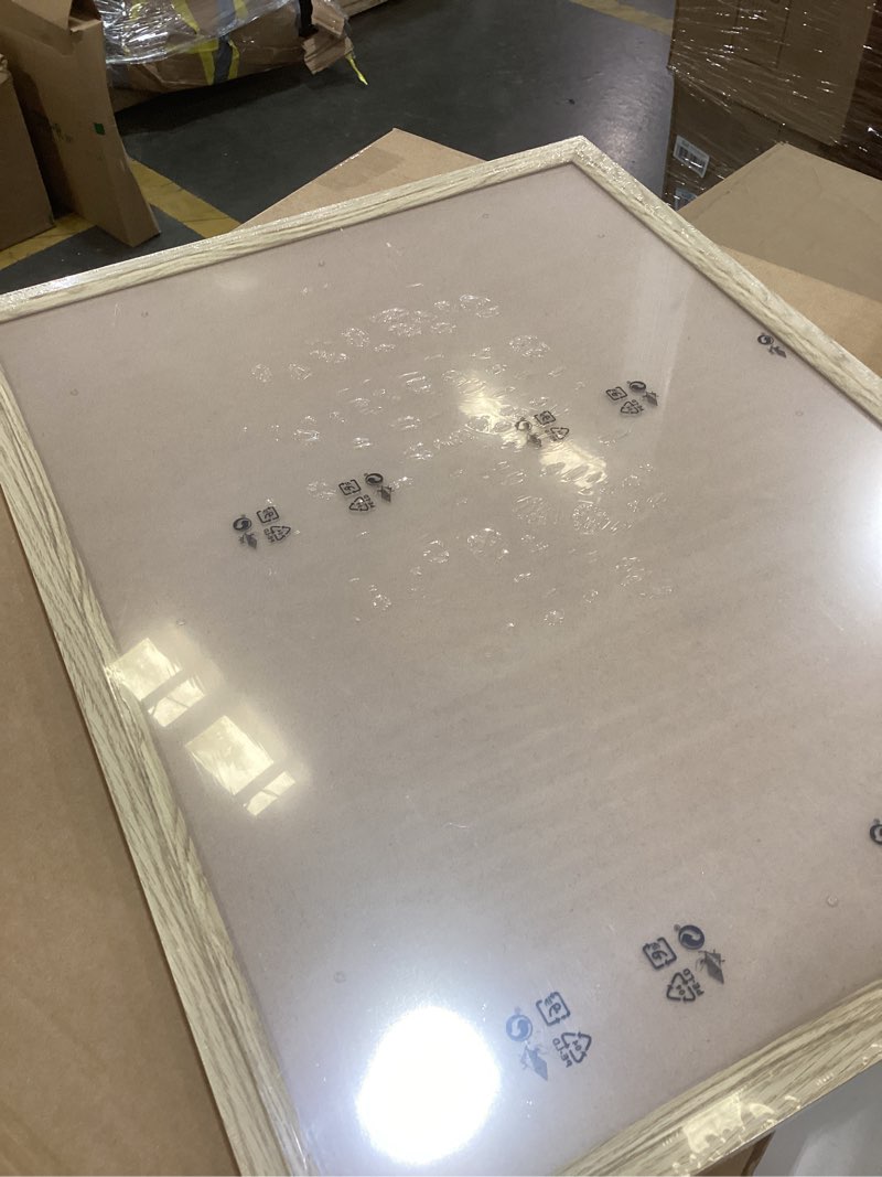 Condition photo showing Good Condition for gulethun 18x24 picture frame, natural wood poster frame, home decor natural gallery frames, horizontal or vertical format, sturdy, plexiglass, large wall decor, for photos, artworks, posters natural wood color 18x24in