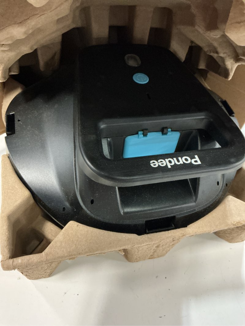 Condition photo showing As Is for (2026 upgraded) pondee x1 robotic pool vacuum, cordless pool cleaner with 120-min runtime, auto-parking, 2.5h fast charging, for above-ground & flat-bottom inground pools up to 850 sq.ft matte black and blue
