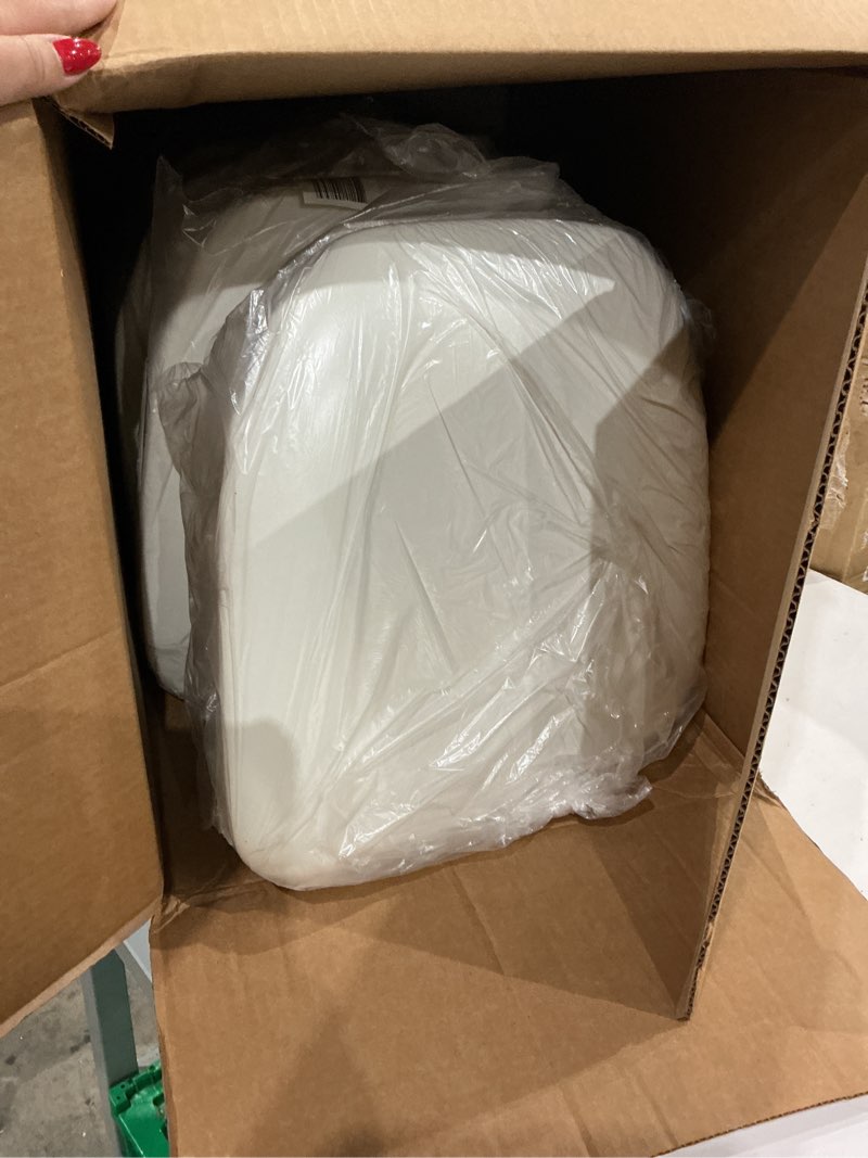 Condition photo showing Good Condition for flash furniture amelia 10 pack hard white vinyl chiavari chair cushion white vinyl set of 10