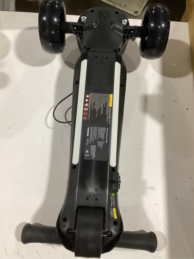 Condition photo showing Good Condition for VOLPAM C001 Electric Scooter for Kids, 80W Motor, Max Safe Speed 5MPH, 3 Adjustable Height, Lean-to-Steer, 3.5" Lighted Up Wheel, Foldable Scooter for Boys & Girls, Max Load 110lbs 3.5''-Black-80W-5mph-5miles-For aged 3-12