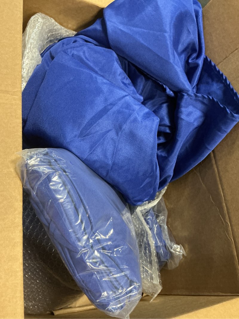 Condition photo showing As Is for sancua Royal Blue Round Tablecloths 108 Inch, 6 Pack - Circle Fabric Cloth Table Cloths for Wedding Party Banquet Birthday, Washable Polyester Table Cover (Fit 30-72 Inch Tables) 6 Pack 108 Inch, Round Royal Blue