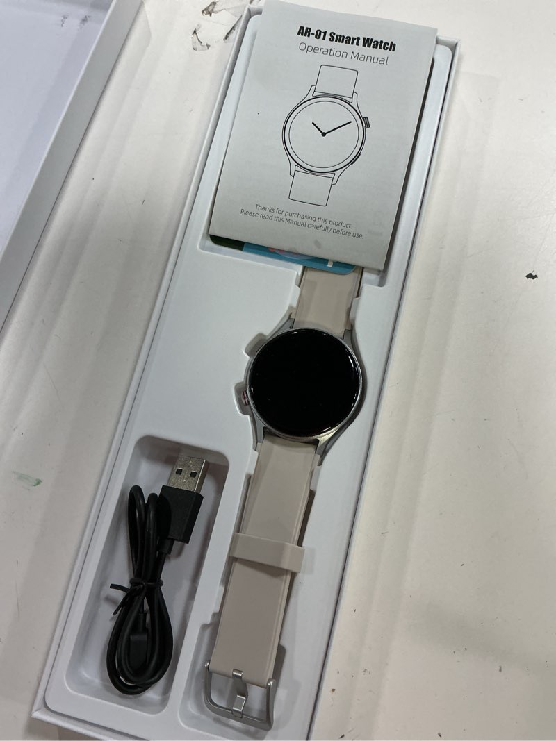 Condition photo showing Good Condition for fitpolo smart watch for men women,1.3" amoled touchscreen fitness tracker, make/answer calls, heart rate spo2 monitor, ip68 waterproof, sleep & activity tracking smartwatch for android phones iphone grey