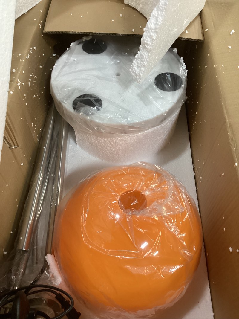 Condition photo showing Good Condition for Nordic Simple Floor Lamp with Orange Acrylic Shade, Arc Reading Lamp for Living Room, Study Room&Bedroom Beside,Creative Orange Standing Lamps for Ambient Lighting