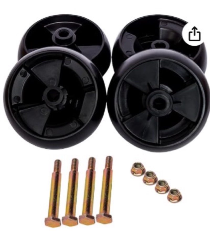 4 Pack lawn mower Deck Wheels Replacement MTD 734-04155 Toro 112-0677 Fit for Craftsman Husqvarna Cub Cadet