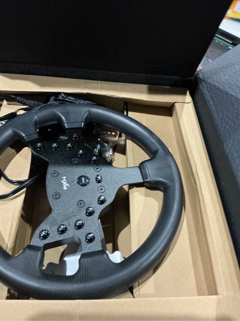 Condition photo showing Good Condition for pxn v99 3.2nm force feedback gaming steering wheel | 270-900 degree, 11.8-inch, hall 3-pedal, h shifter - sim racing wheel for pc, ps4, xbox one, xbox series x|s
