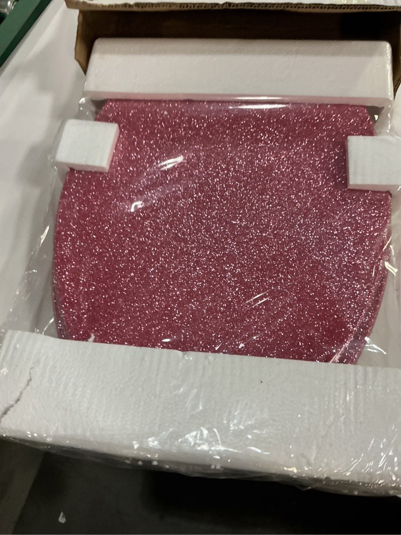 Condition photo showing New/Like New for angol shiold elongated pink toilet seat resin glitter, slow close heavy duty acrylic toilet seats for standard toilets, easy installation & cleaning(19inch, pink glitter, upgraded hinges)