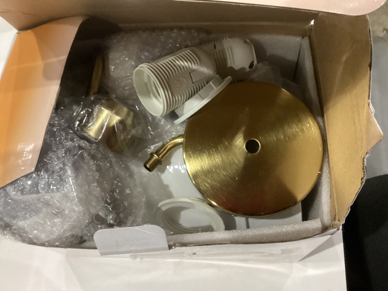 Condition photo showing As Is for Ouyulong Battery Operated Wall Sconces Set of 2, Wireless Rechargeable Dimmable Wall Light with RGB Bulb and Remote for Bedroom, Living Room, Hallway (Gold)