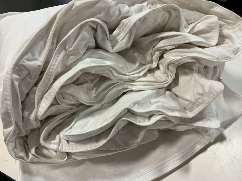 Condition photo showing As Is for premium down alternative duvet insert cal king 