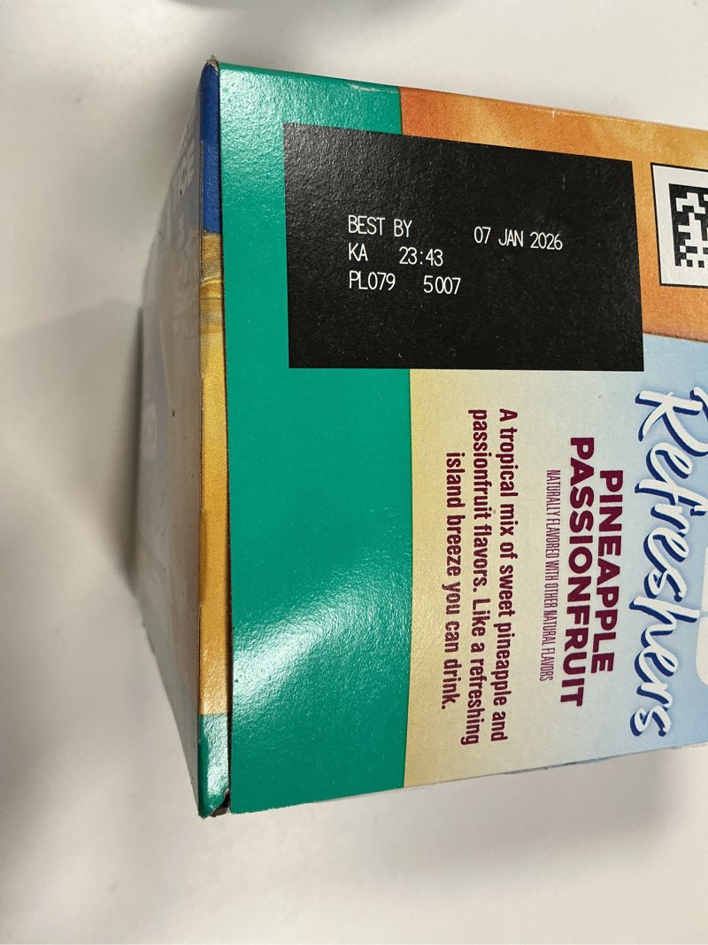 Condition photo showing New/Like New for (Best By:07/Jun/2026)The Original Donut Shop Iced Refreshers, Pineapple Passionfruit Flavor, Keurig Single Serve K-Cup Pods, 20 Count Pineapple Passionfruit Refresher 12.6 Ounce (Pack of 1)