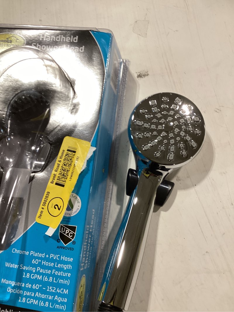 Condition photo showing Good Condition for road & home chrome 4-in round handheld shower head 2.5 gpm