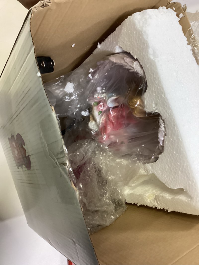 Condition photo showing Good Condition for pink angel polyresin electric aroma lamp oil and wax tart warmer with pink cylinder