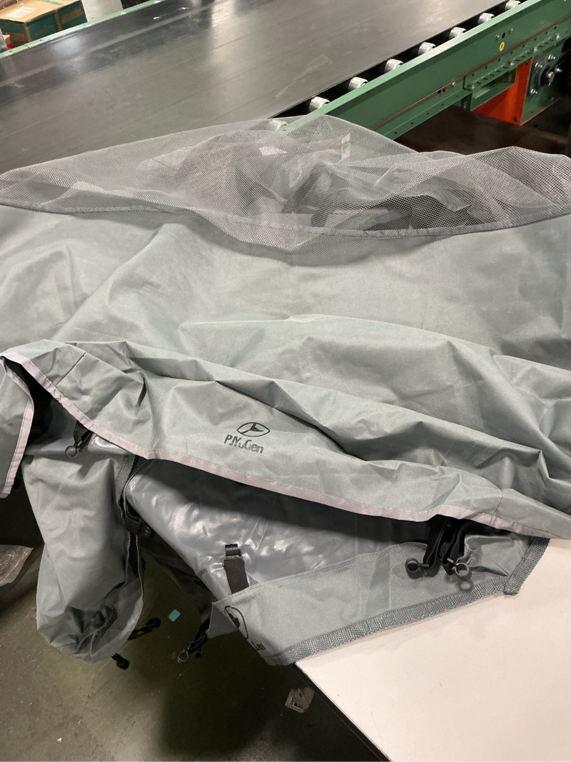 Condition photo showing As Is for Pjyucien Dog Playpen - Metal Foldable Dog Exercise Pen, Pet Fence Puppy(Gray)