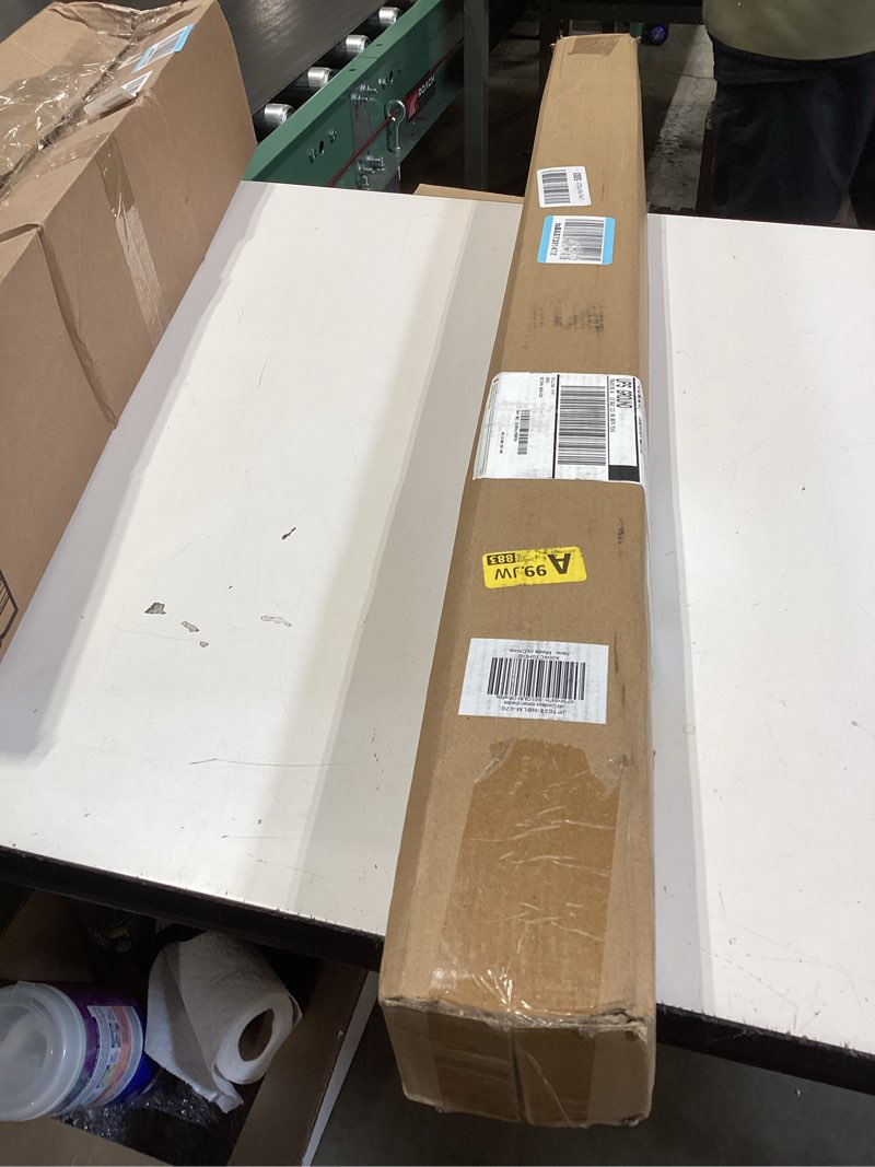 Condition photo showing New/Like New for lazblinds no tools no drill cordless roman shades for windows, blackout thermal insulated uv blocking window blinds, room darkening fabric blinds for indoor windows, 40'' w x 64'' h, off white blackout - off white 40" w x 64" h