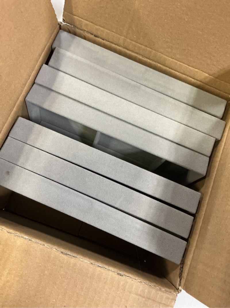 Condition photo showing Good Condition for SPAKOWN Jewelry Drawer Organizer Inserts Set of 9, Velvet Jewelry Trays for Drawers, Storage for Earring, Ring, Necklace, Watch, Bracelet (Grey)