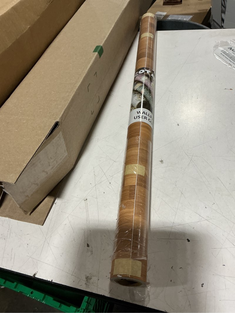 Condition photo showing New/Like New for decotalk contact paper wood grain peel and stick wallpaper self adhesive removable brown wood contact paper for countertops waterproof vintage wallpaper for drawer liner cabinets walls desk 30x120inch 30" x 120"