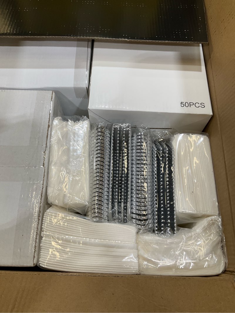 Condition photo showing New/Like New for WDF 100 Piece Silver Forks Disposable - 7.48 Inch Silver Plastic Forks - Baroque Silver Plastic Silverware for Dessert Cake - Heavy Duty Plastic Forks for Party, Wedding or Daily Using