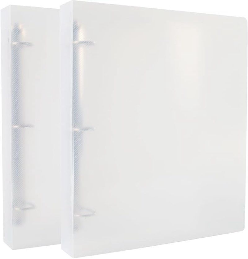 Pack of approximately 40 to 50 white three-ring binder organizers.